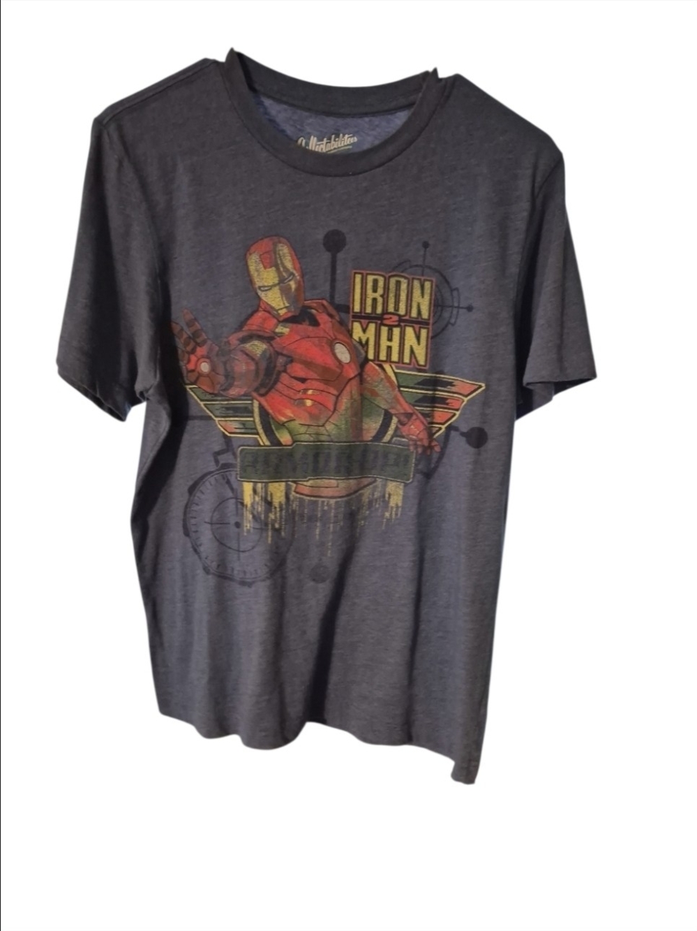 Iron Man Graphic Tee - Men's Dark Gray Marvel Shirt